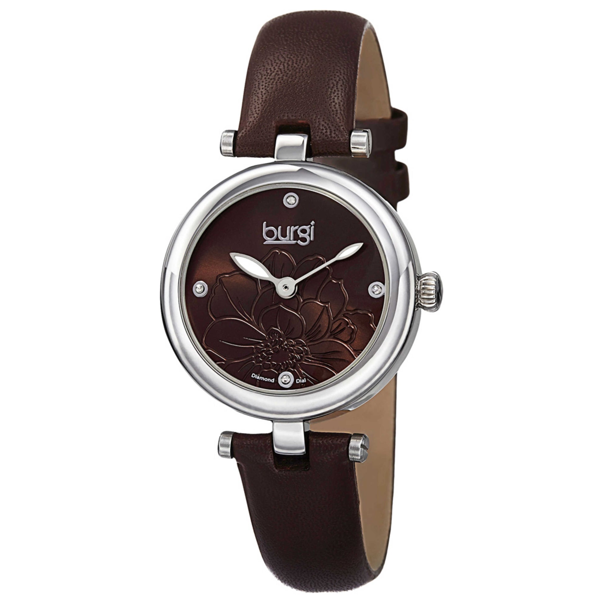 Front view of Burgi Classic Women's Quartz Watch BUR128BR