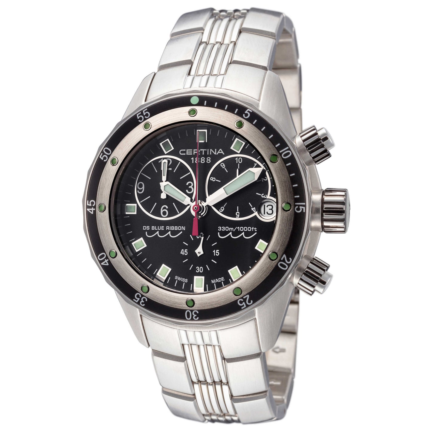 Front view of Certina DS Blue Ribbon Men's Quartz Watch C0074171105100