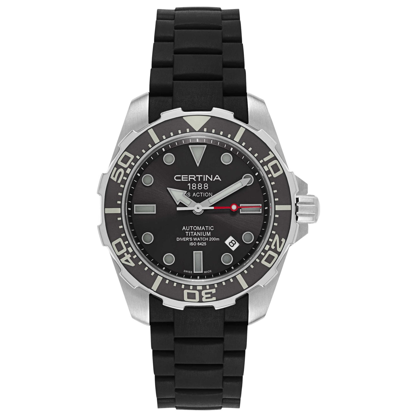 Front view of Certina DS Action Men's Automatic Watch C013-407-47-081-00