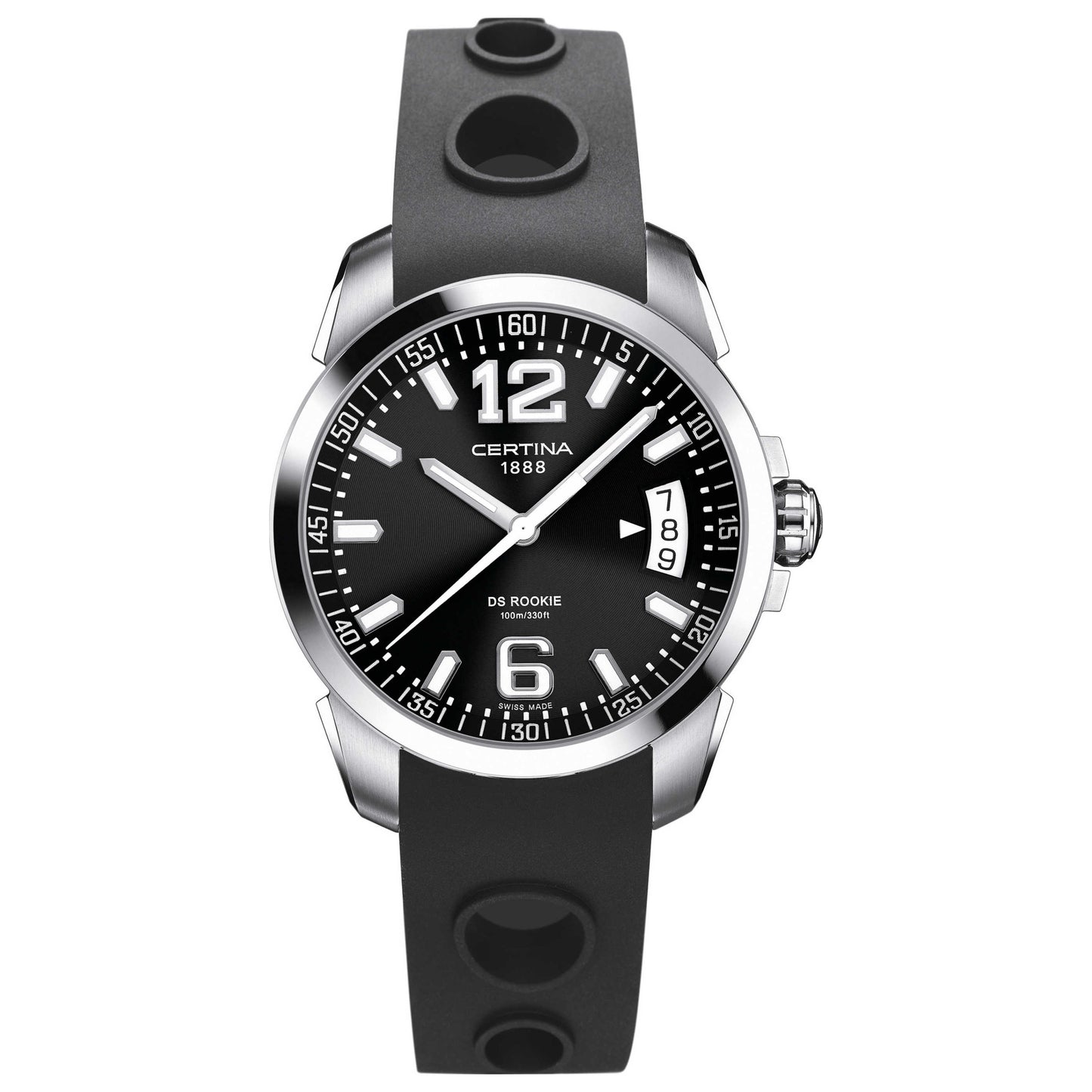 Front view of Certina DS Rookie Men's Swiss Quartz (Battery-Powered) Watch C016-410-17-057-00