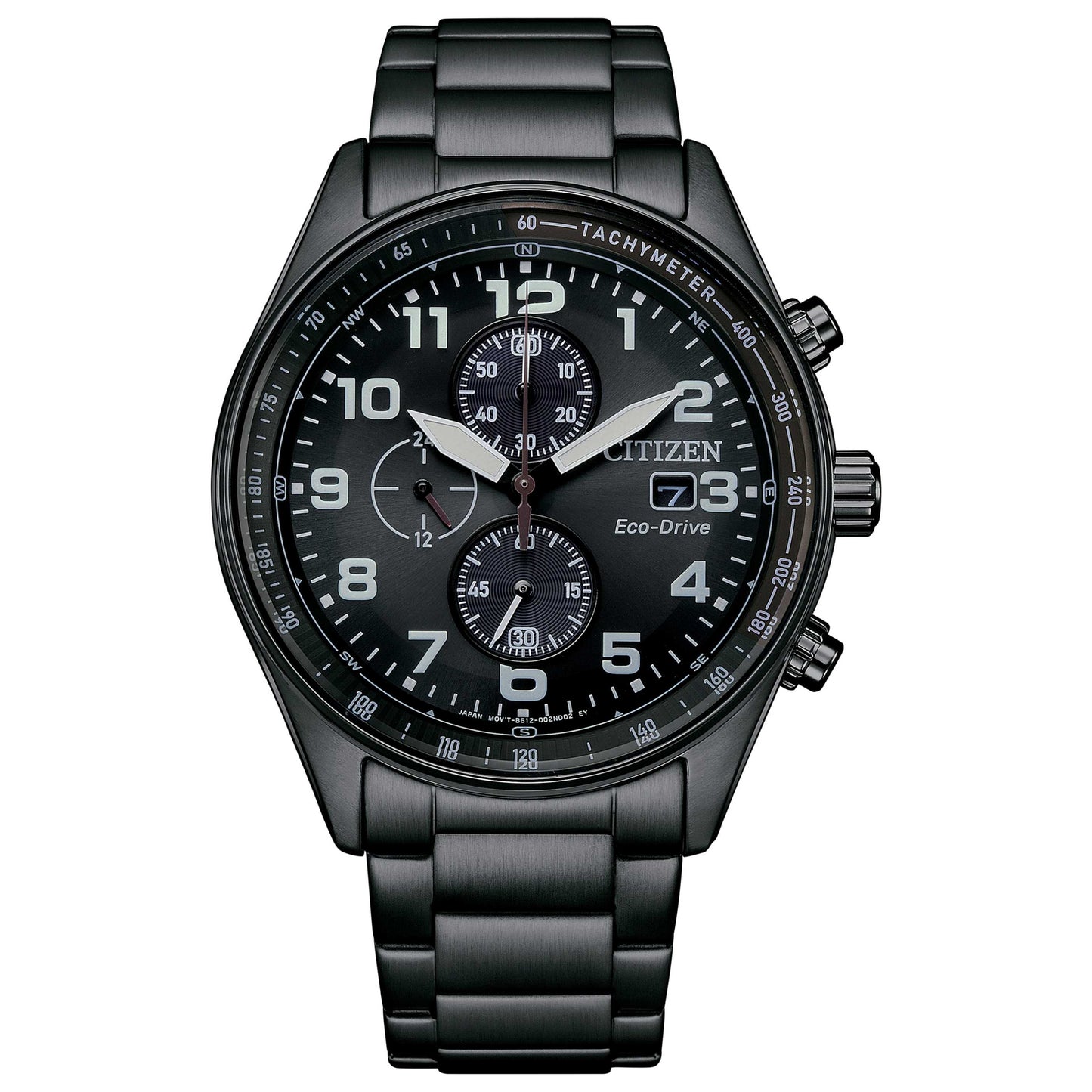 Front view of Citizen Sport Men's Solar Powered Quartz Eco-Drive Watch CA0775-52F