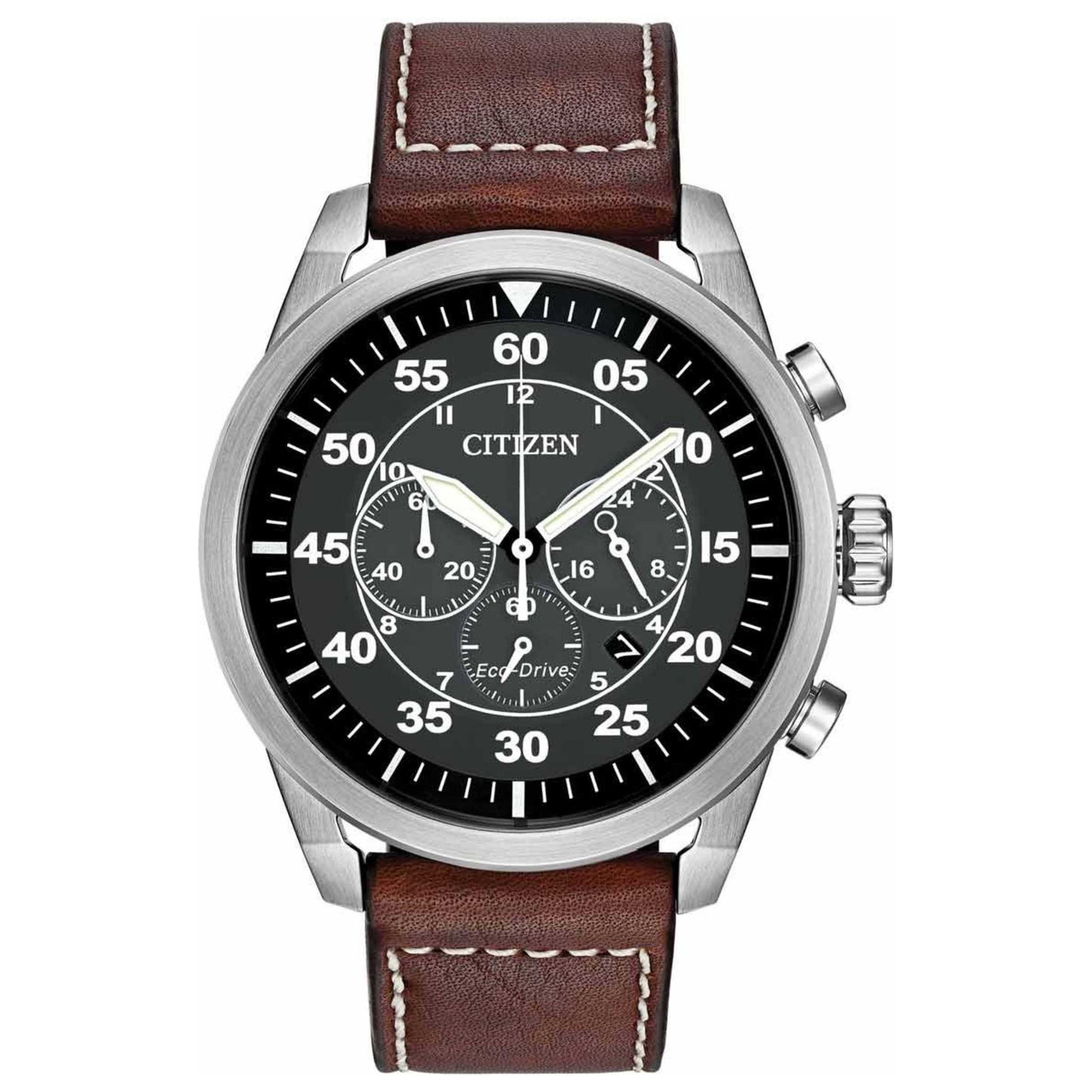 Front view of Citizen Avion Men's Solar Watch CA4210-24E