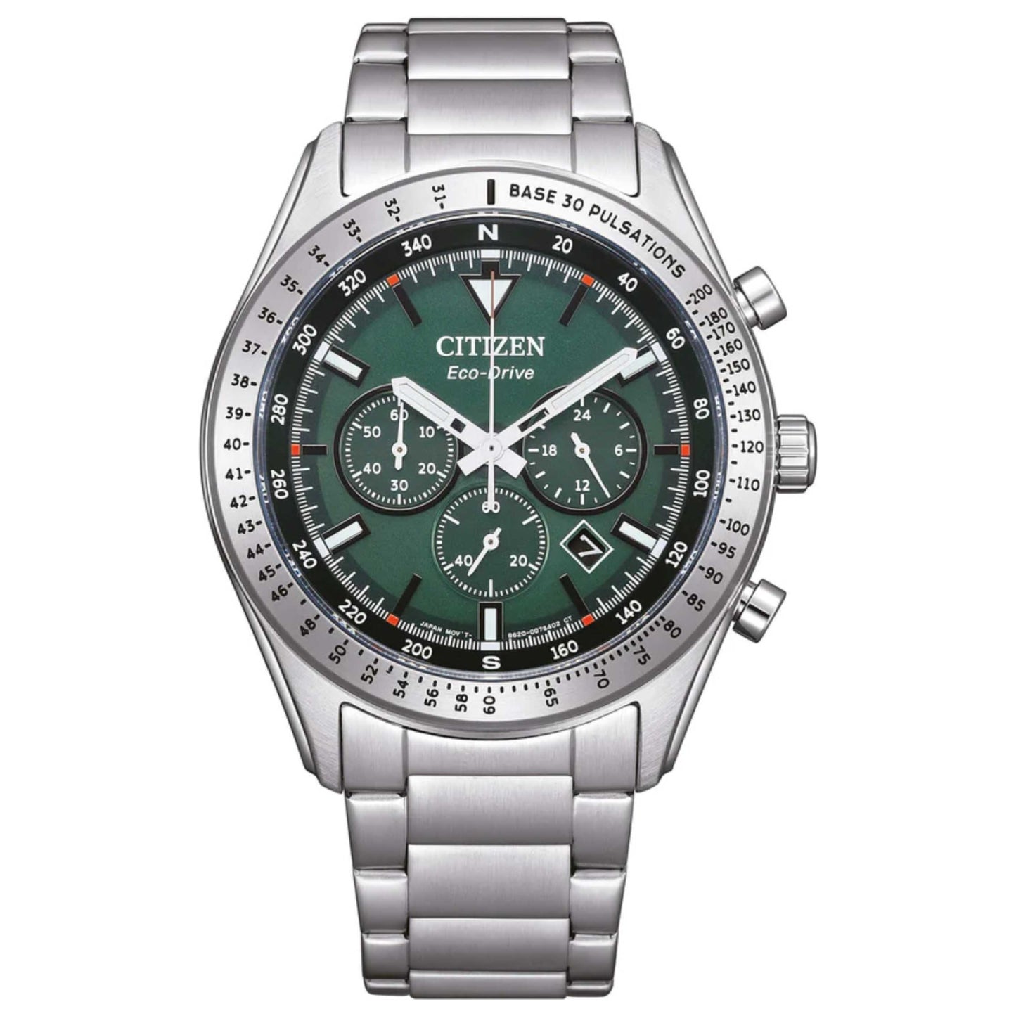 Front view of Citizen Weekender Men's Solar Powered Quartz Eco-Drive Watch CA4600-89X