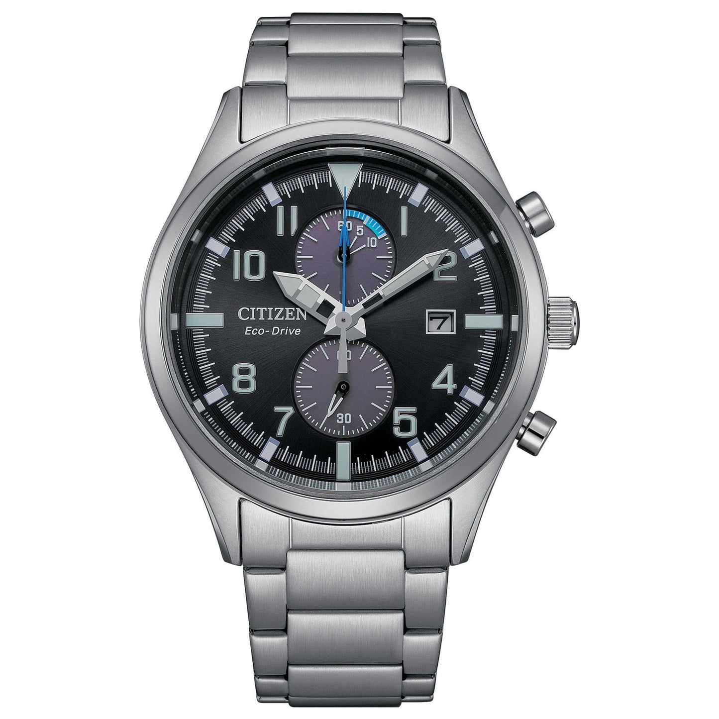 Front view of Citizen Classic Men's Solar Powered Quartz Eco-Drive Watch CA7028-81E