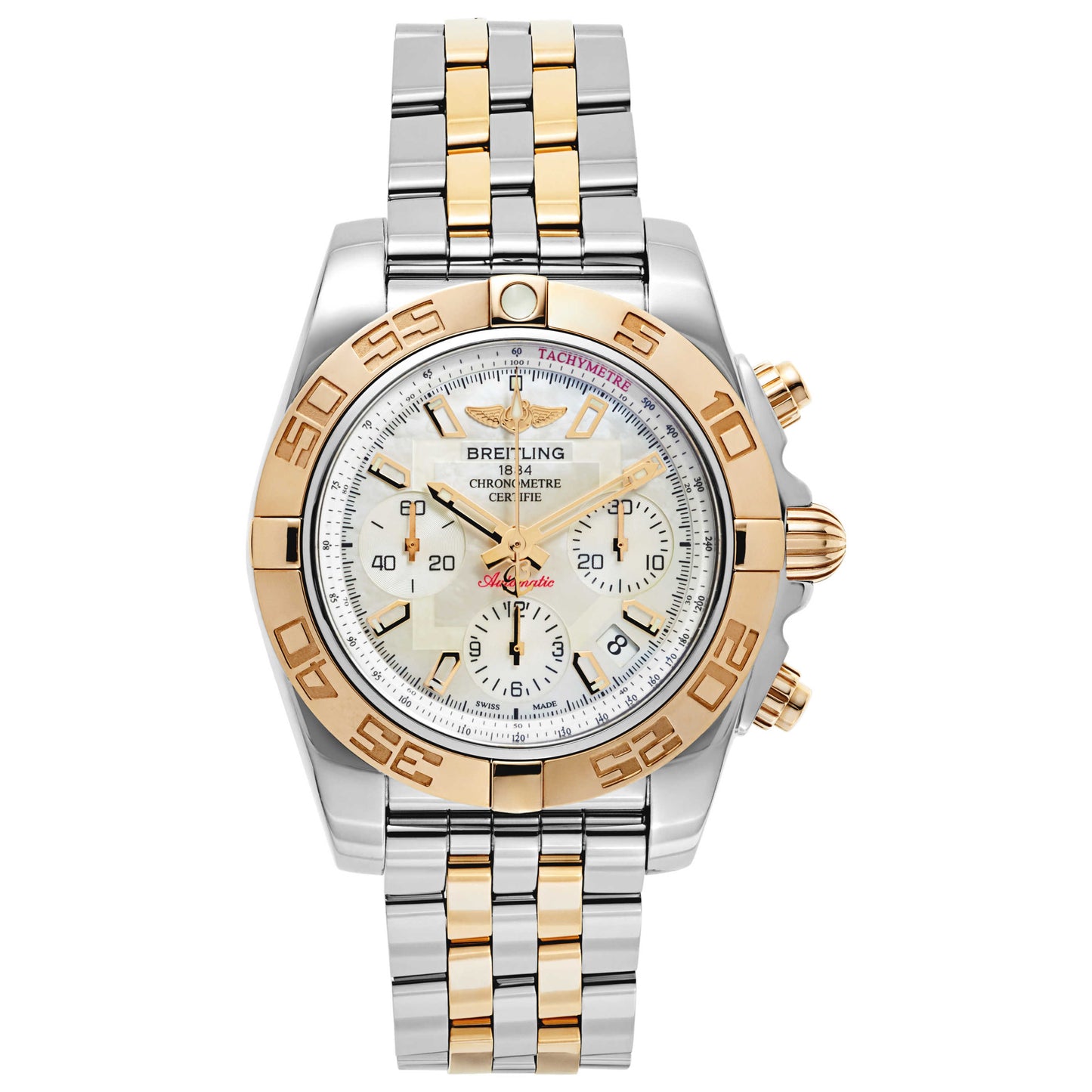 Front view of Breitling Chronomat Men's Automatic Watch CB0140Y2-A743-378C