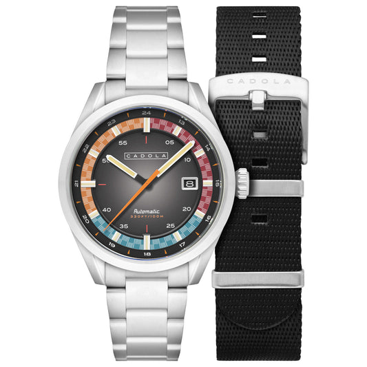 Front view of Cadola Paddock Men's Automatic Watch CD-1037-11