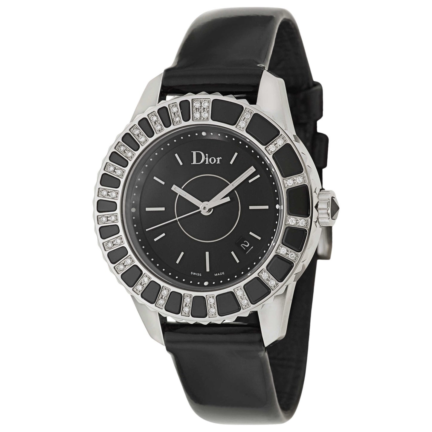 Front view of Christian Dior Christal Women's Swiss Quartz (Battery-Powered) Watch CD113115A001