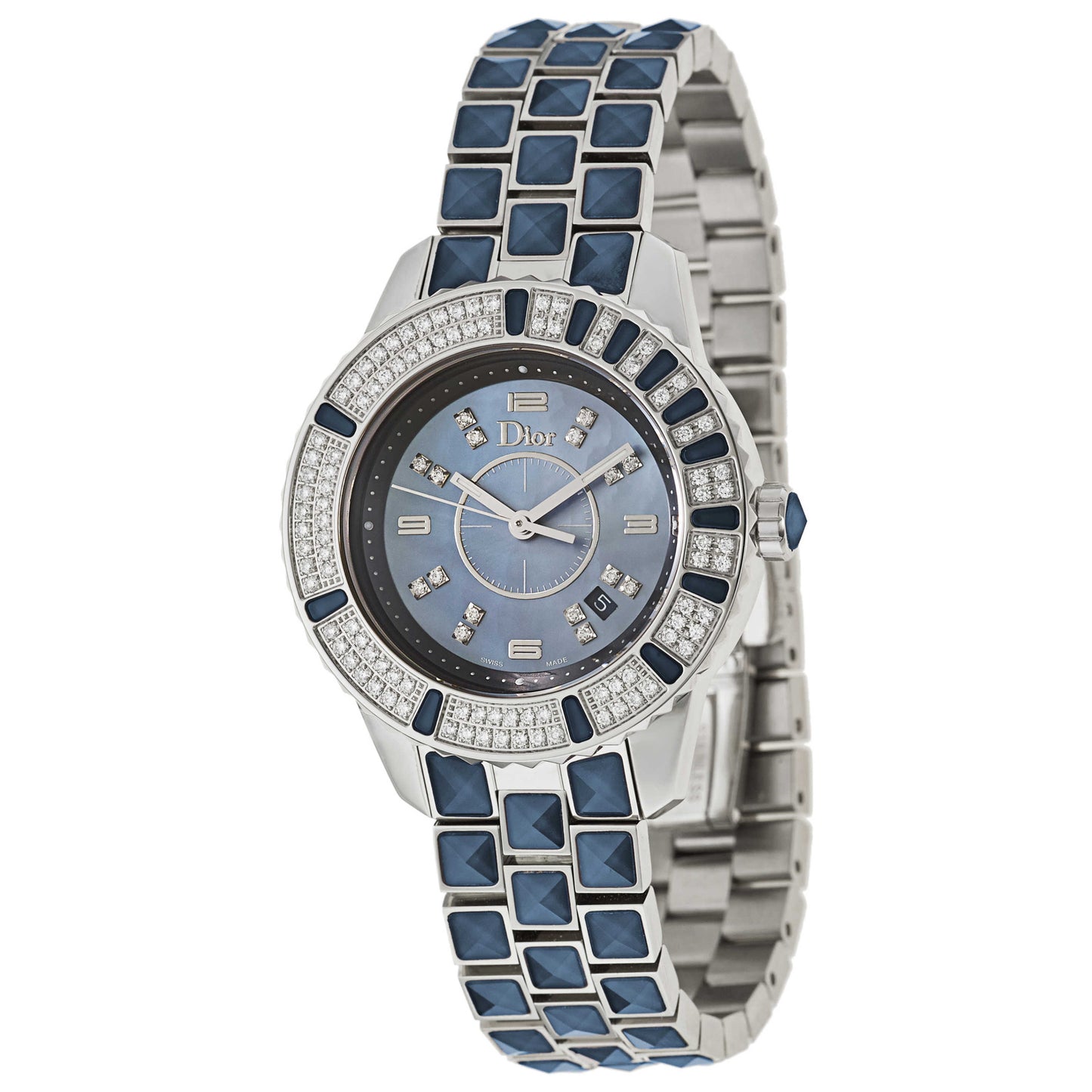 Front view of Christian Dior Christal Women's Swiss Quartz (Battery-Powered) Watch CD11311GM001