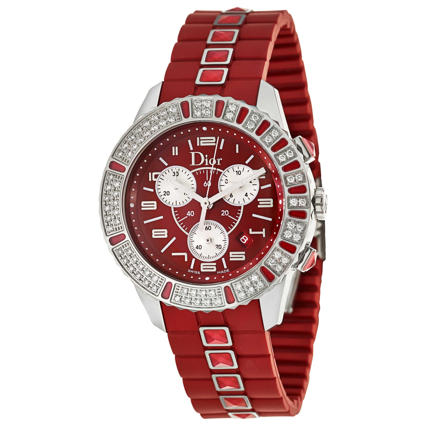 Front view of Christian Dior Christal Women's Swiss Quartz (Battery-Powered) Watch CD11431BR001