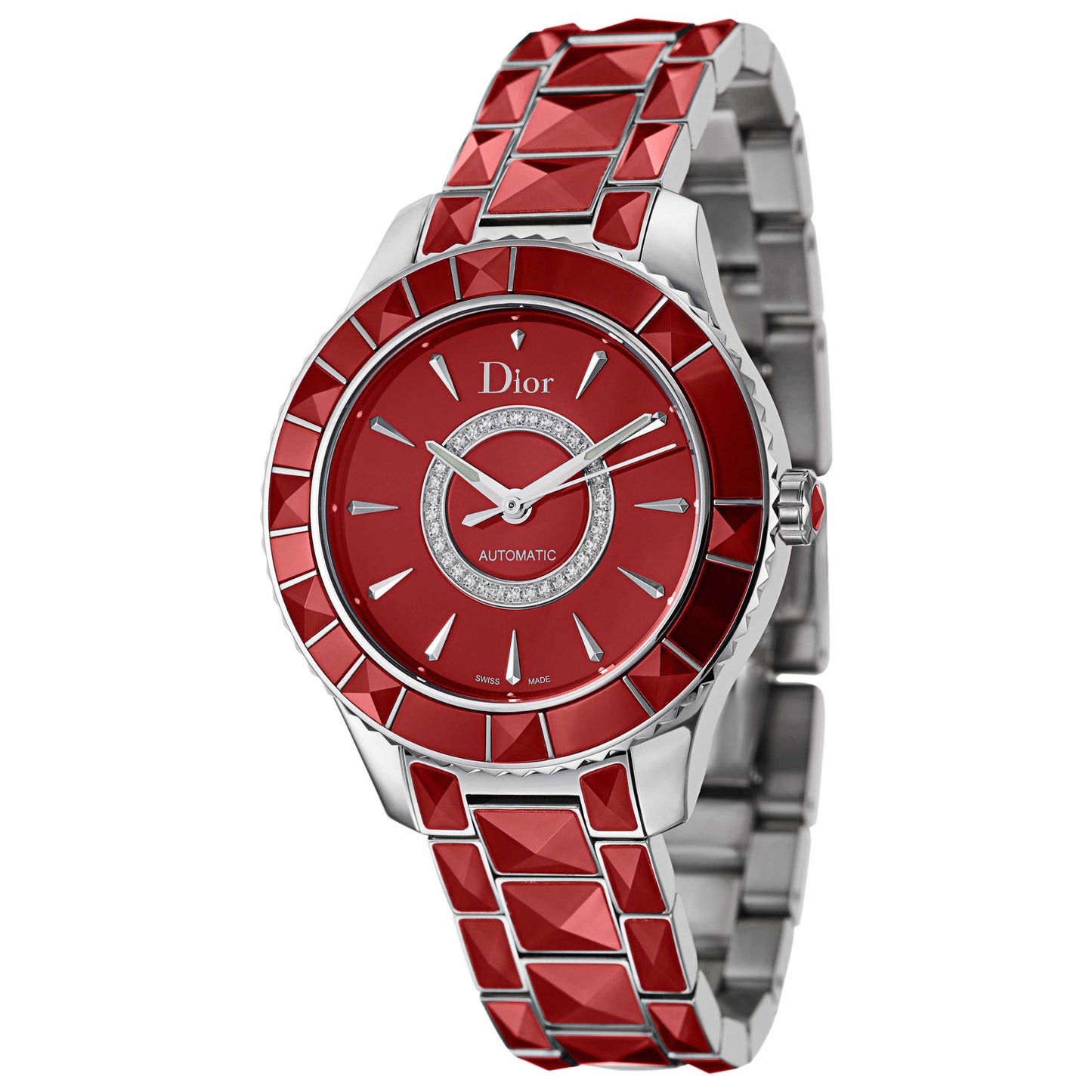 Front view of Christian Dior Christal Women's Automatic Watch CD144511M001