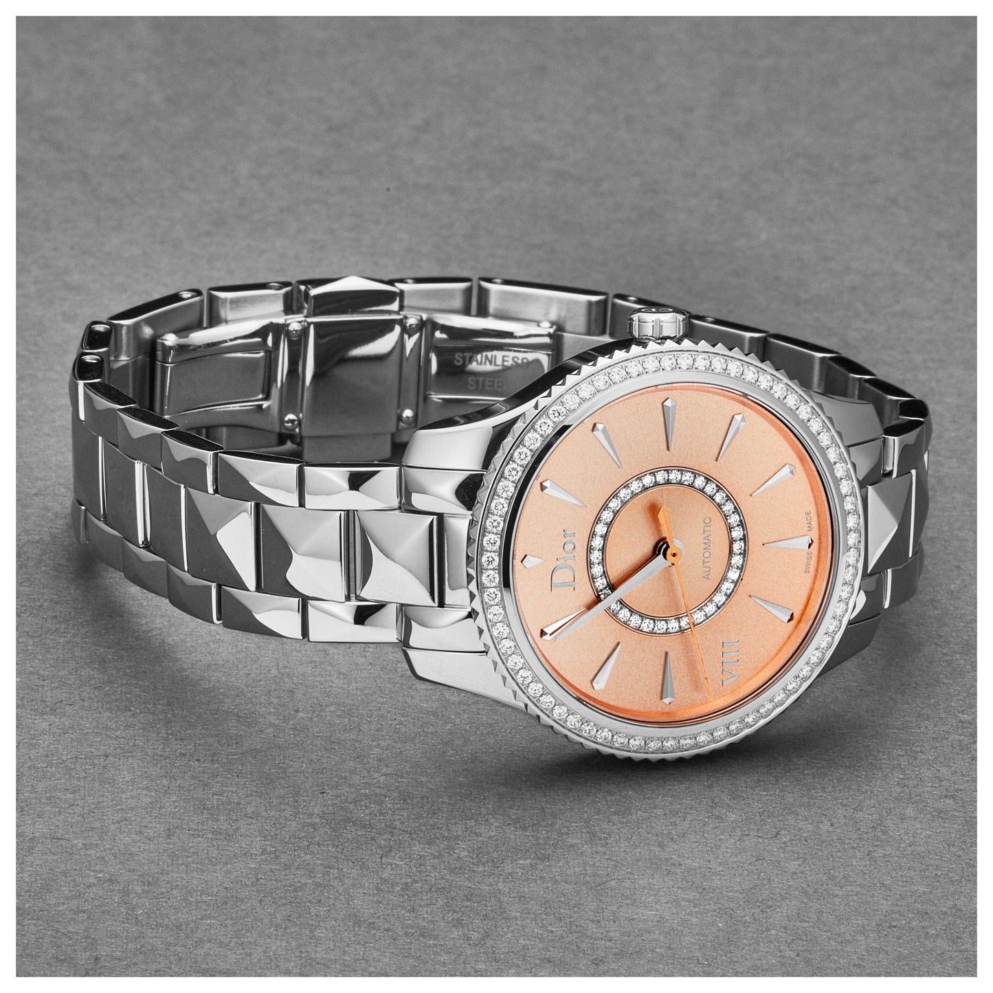 Right view of Christian Dior Montaigne Women's Automatic Watch CD152510M002