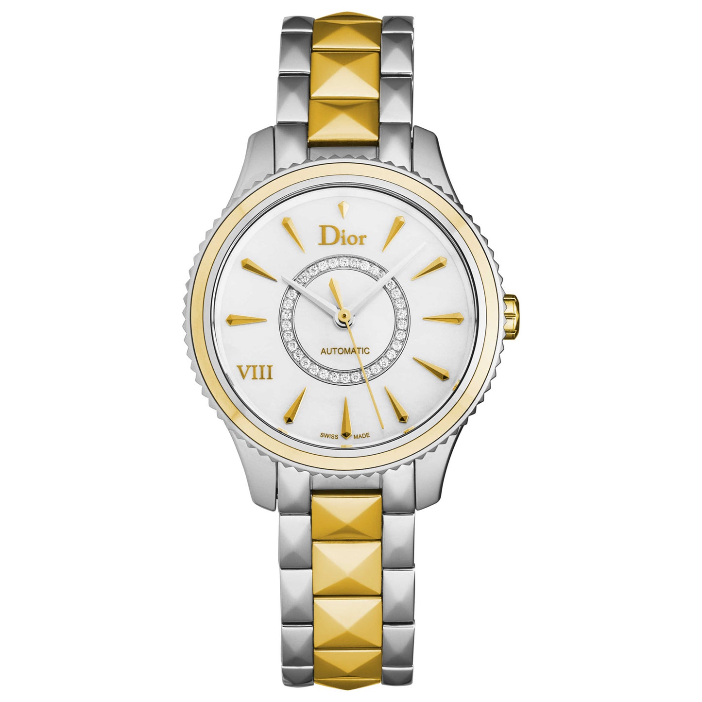 Front view of Christian Dior Montaigne Women's Automatic Watch CD1525I0M001