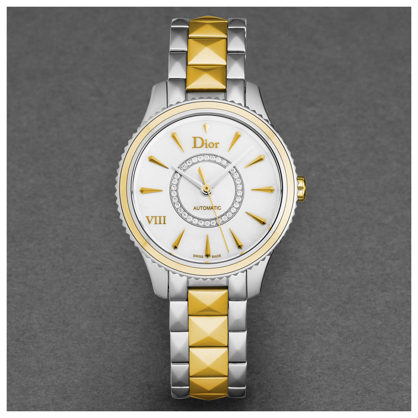 Right view of Christian Dior Montaigne Women's Automatic Watch CD1525I0M001