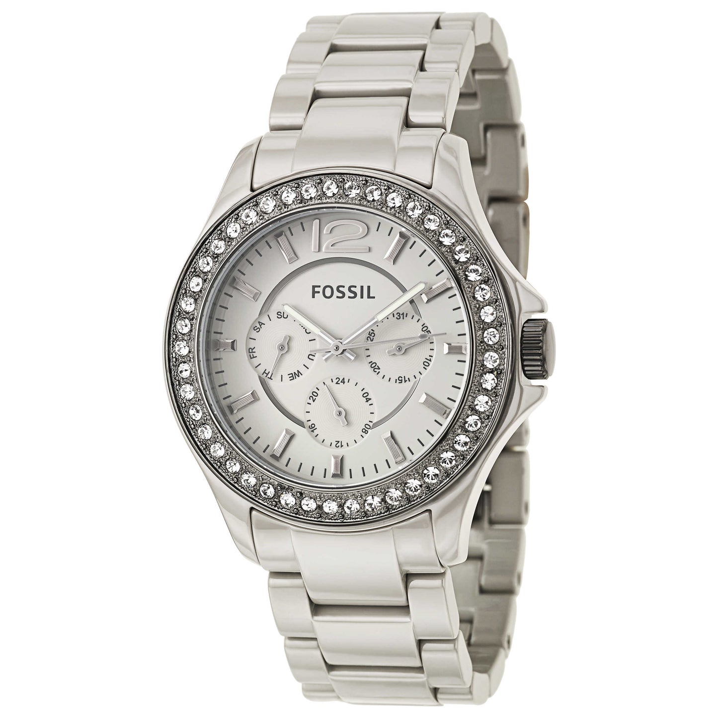 Front view of Fossil Riley Women's Japanese Quartz (Battery-Powered) Watch CE1062