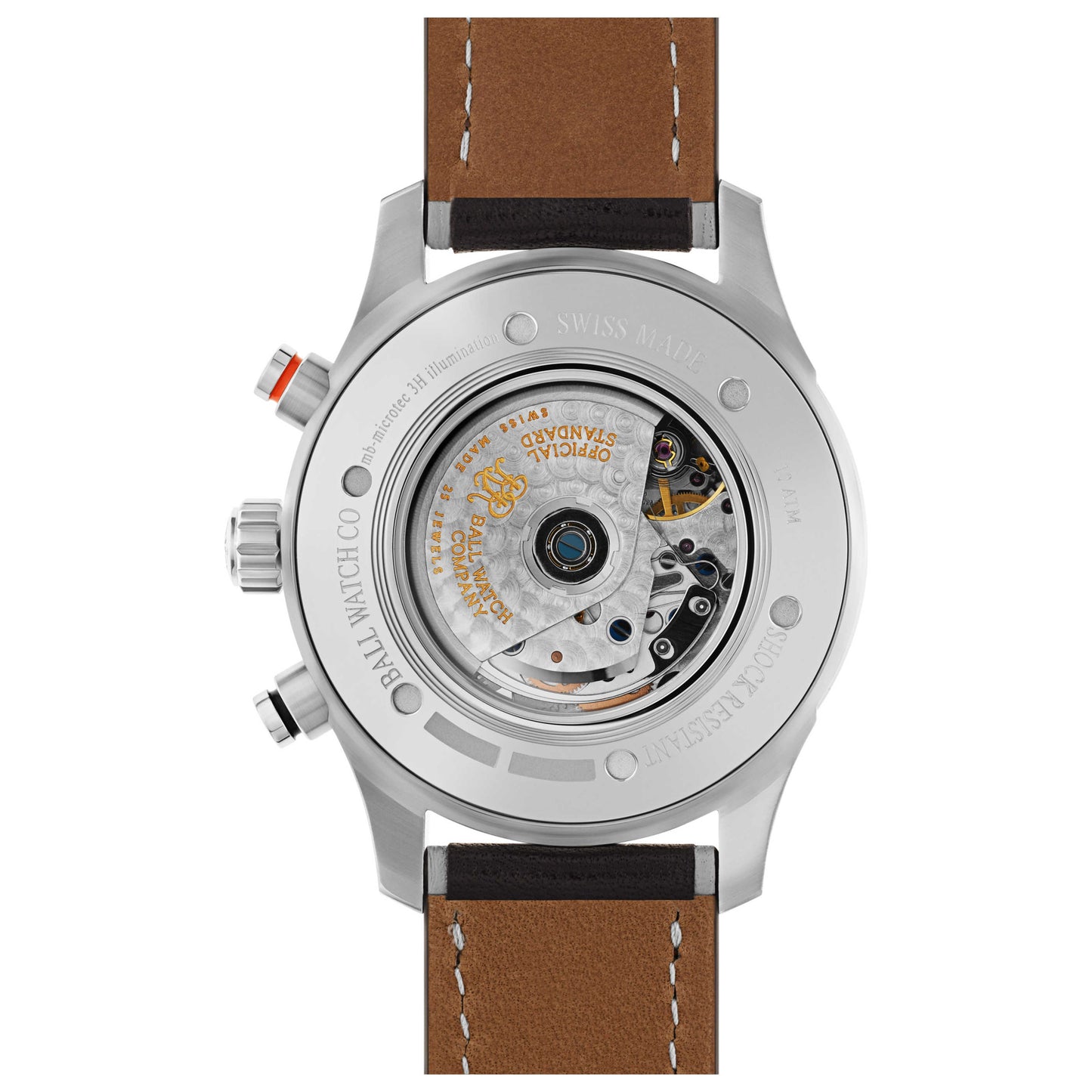 Back view of Ball Fireman Men's Automatic Watch CM3090C-L1J-BK