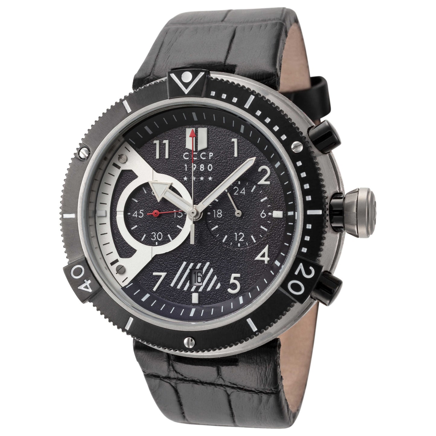 Front view of CCCP Kashalot Submarine Men's Quartz Watch CP-7005-03