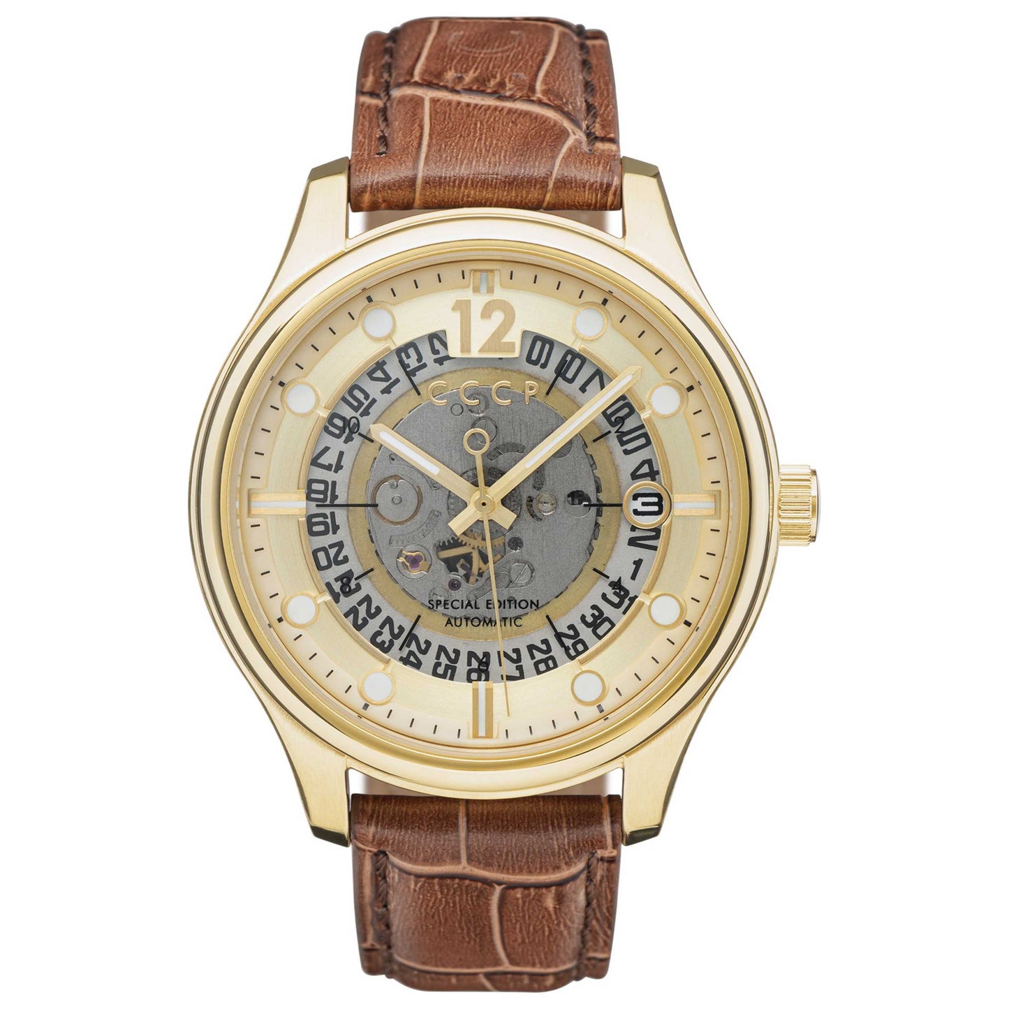 Front view of CCCP Sputnik Men's Automatic Watch CP-7026-04