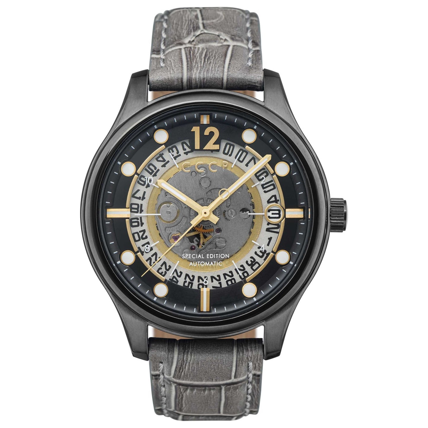 Front view of CCCP Sputnik-2 Men's Automatic Watch CP-7026-06