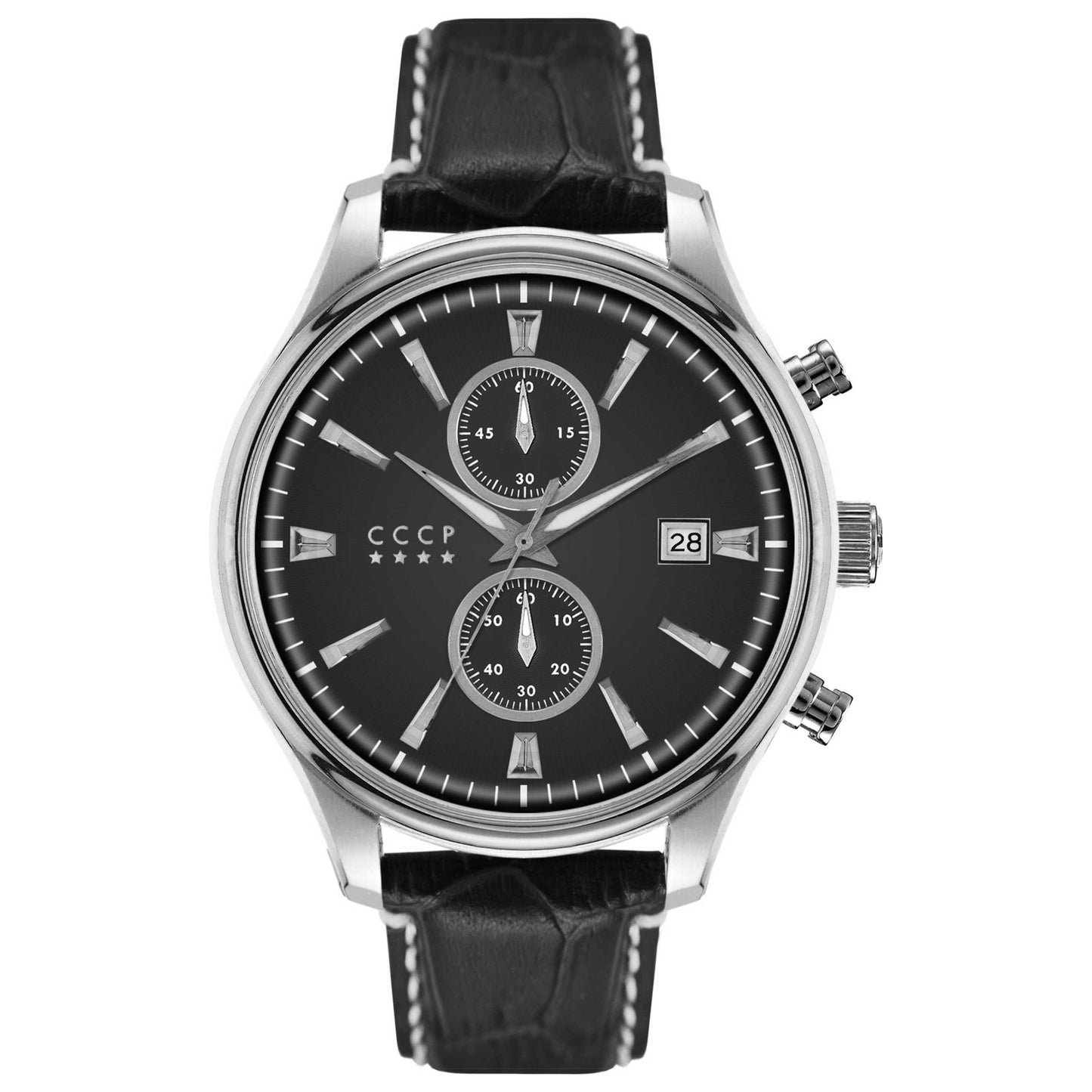 Front view of CCCP Sputnik-2 Men's Quartz Watch CP-7028-01