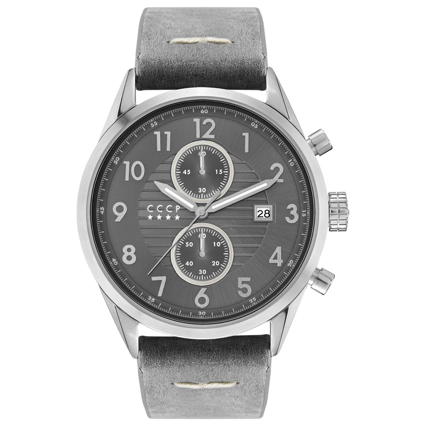 Front view of CCCP Golden Soviet Submarine Men's Quartz Watch CP-7029-01