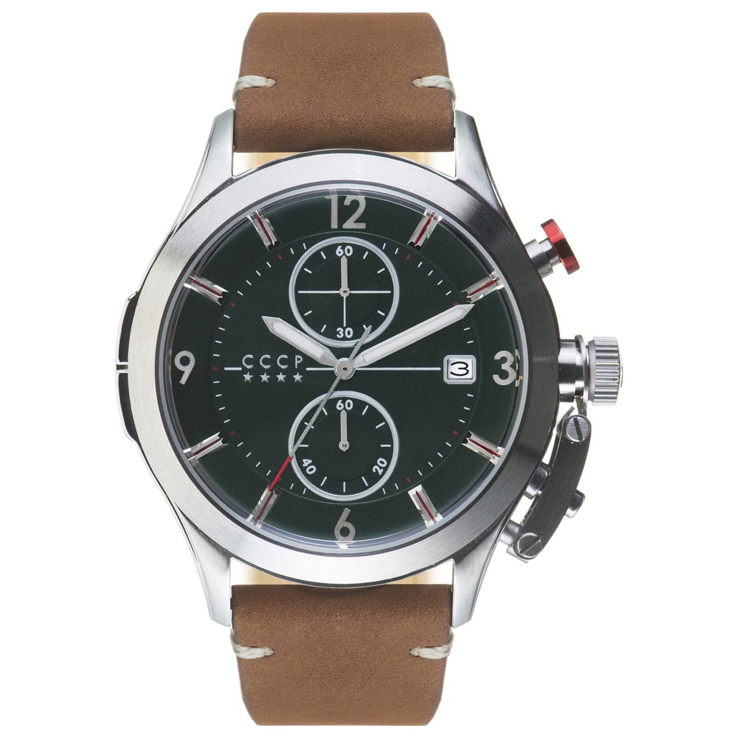 Front view of CCCP Shchuka Men's Quartz Watch CP-7033-04