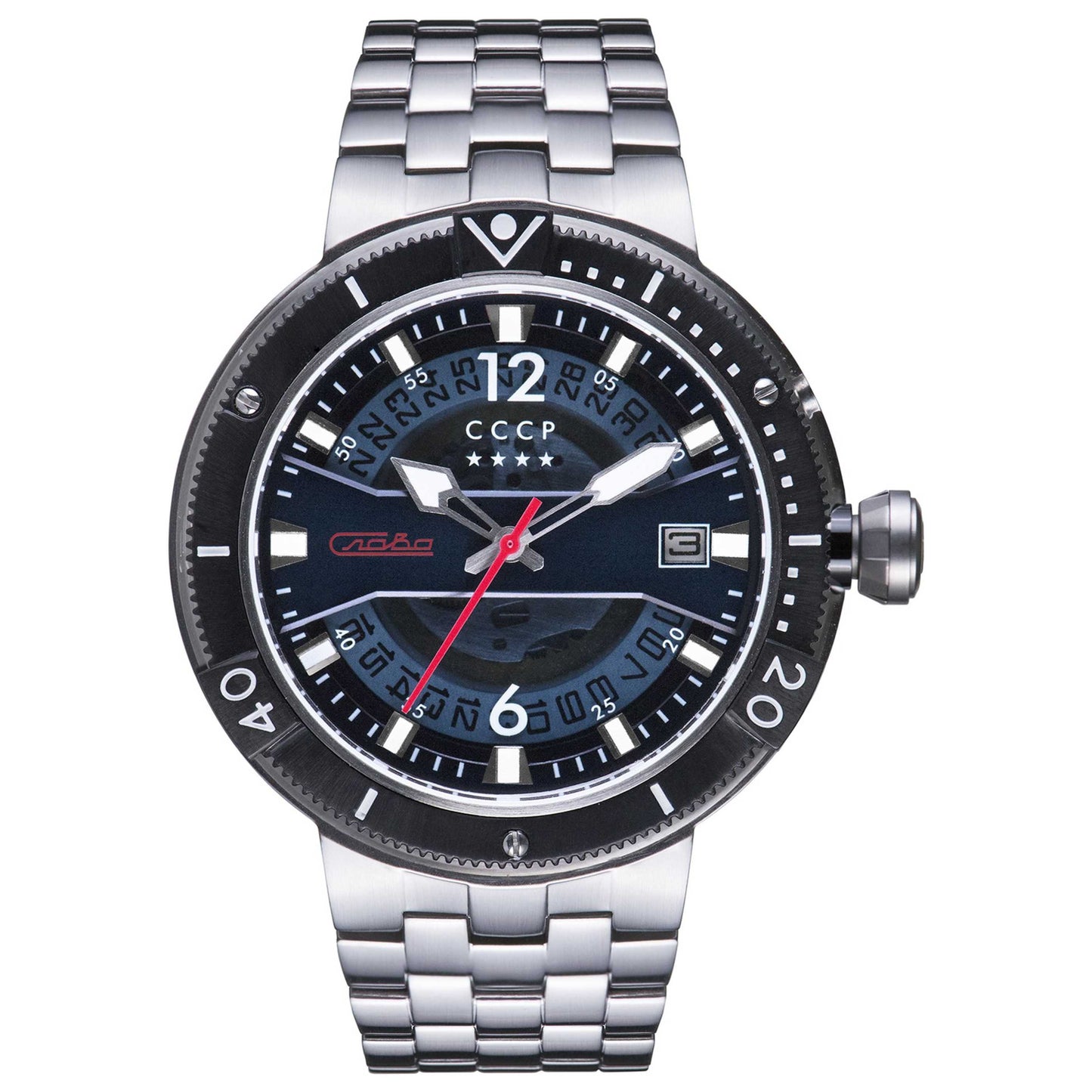 Front view of CCCP Kashalot 2 Men's Automatic Watch CP-7039-22