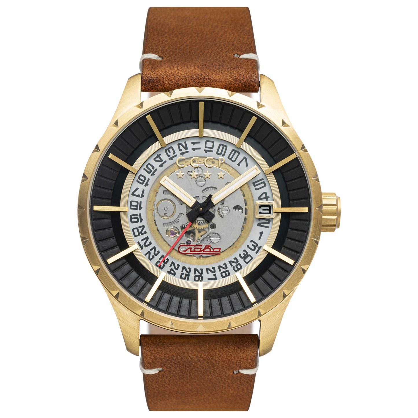 Front view of CCCP Vlasov Men's Automatic Watch CP-7056-03