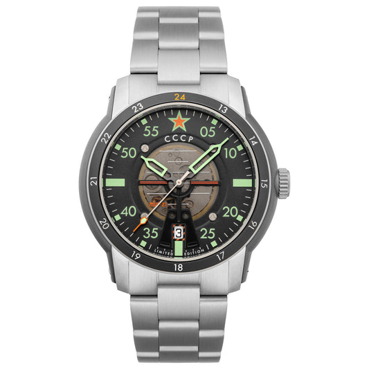 Front view of CCCP Mig-21 Men's Automatic Watch CP-7101-33