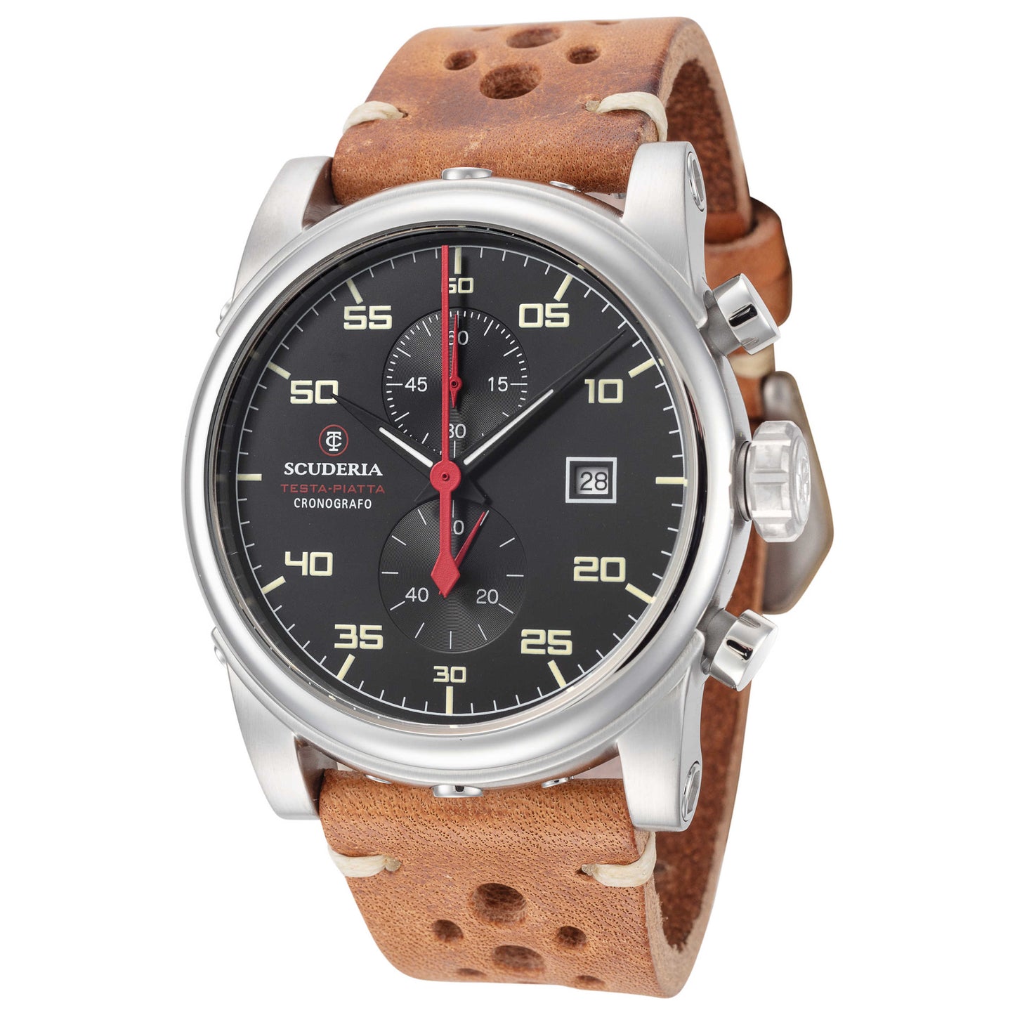 Front view of CT Scuderia Testa Piatta Men's Quartz Watch CT-249-P