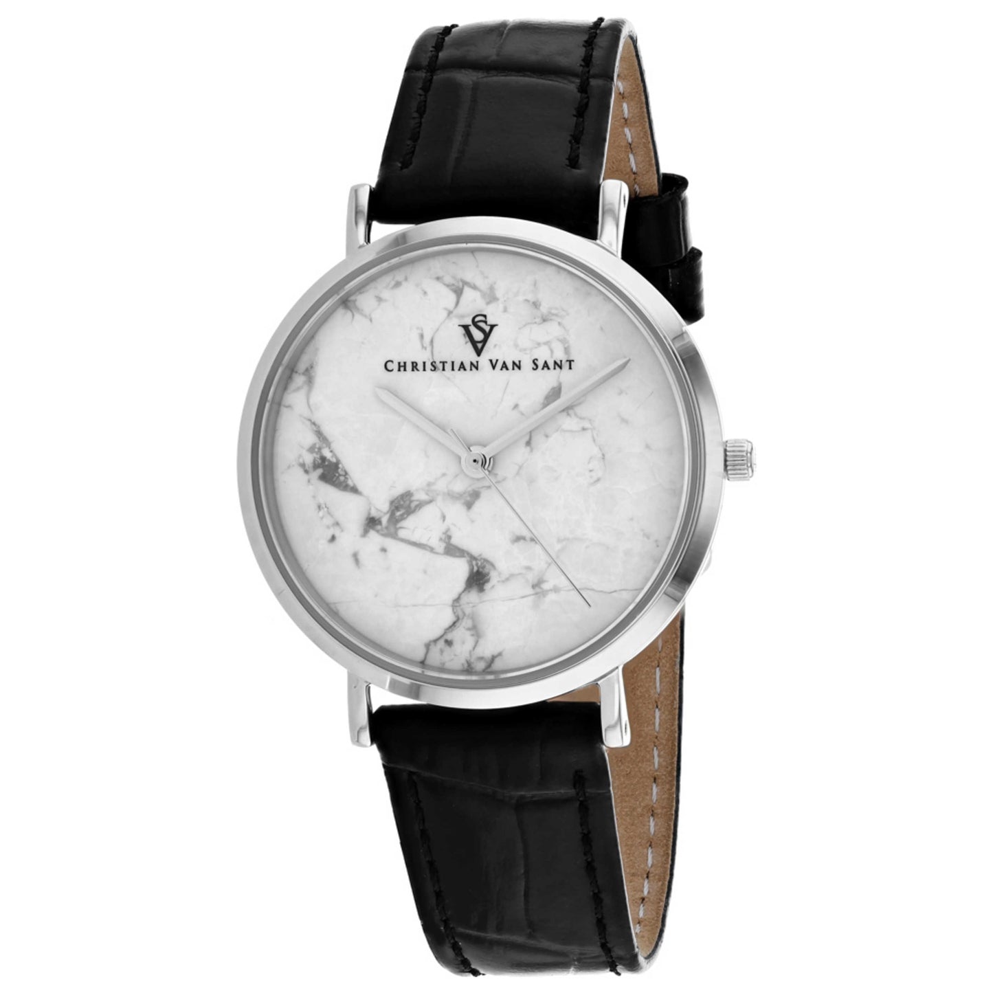 Front view of Christian Van Sant Lotus Women's Quartz Watch CV0420BK