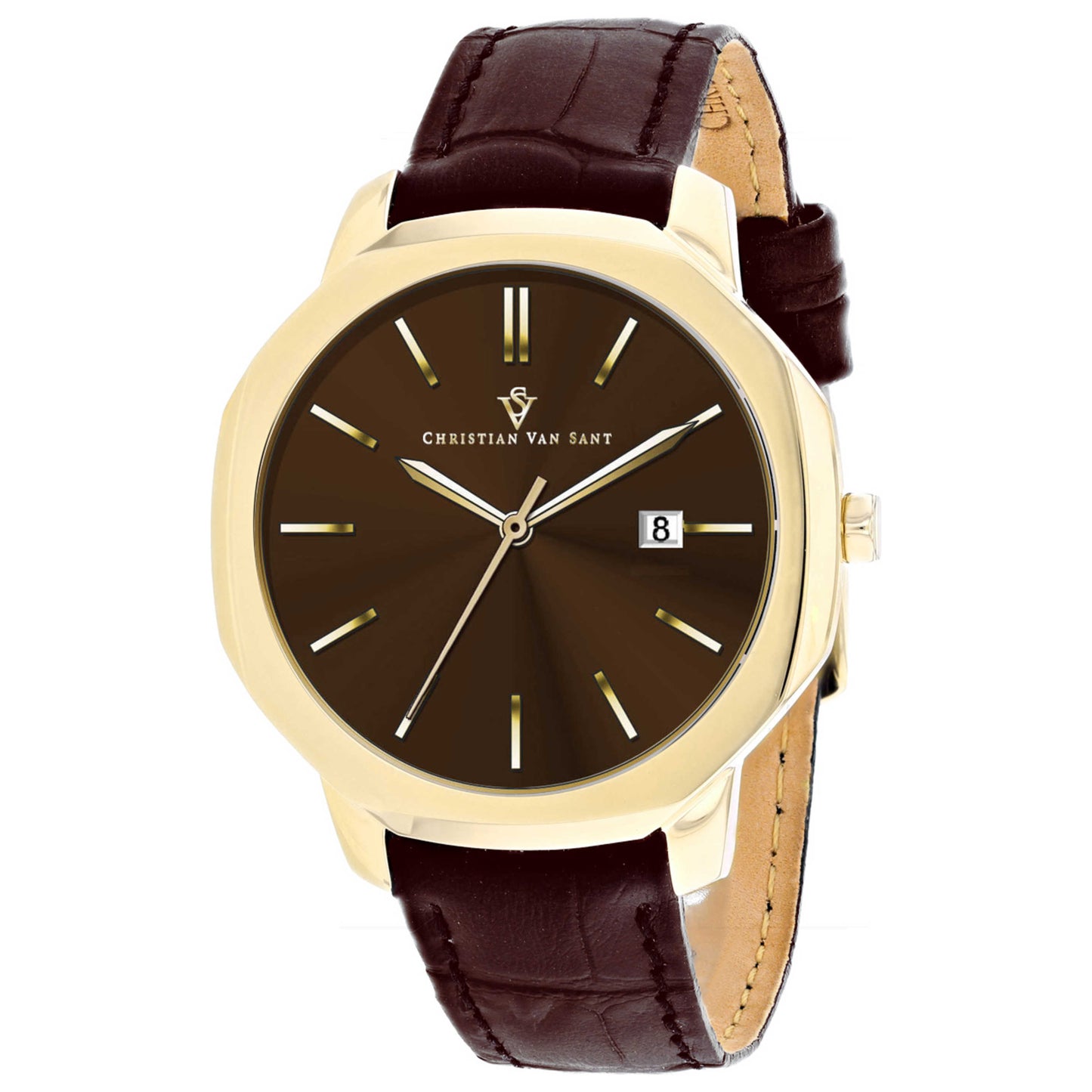 Front view of Christian Van Sant Octavius Slim Men's Quartz Watch CV0537