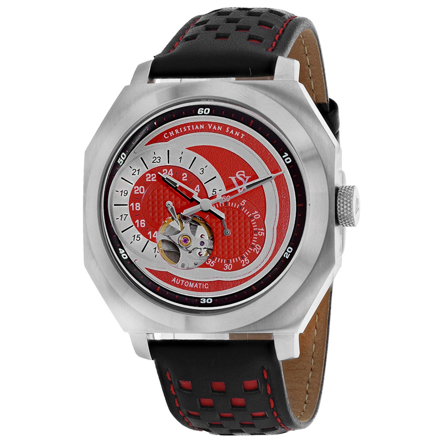 Front view of Christian Van Sant Machina Men's Automatic Watch CV0561