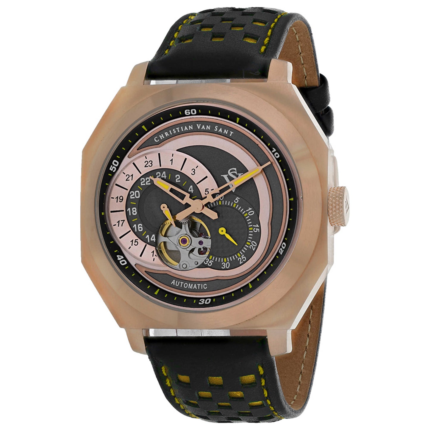 Front view of Christian Van Sant Machina Men's Automatic Watch CV0565