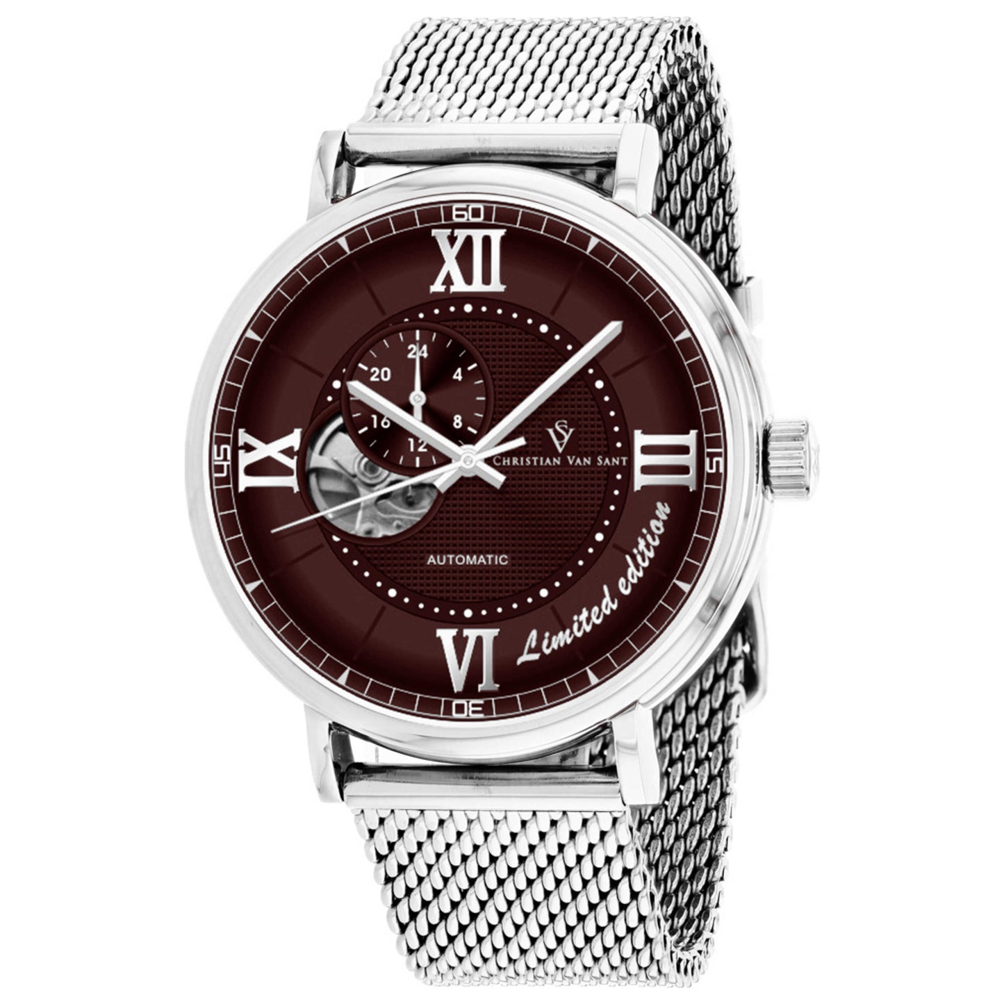 Front view of Christian Van Sant Somptueuse Men's Automatic Watch CV1143