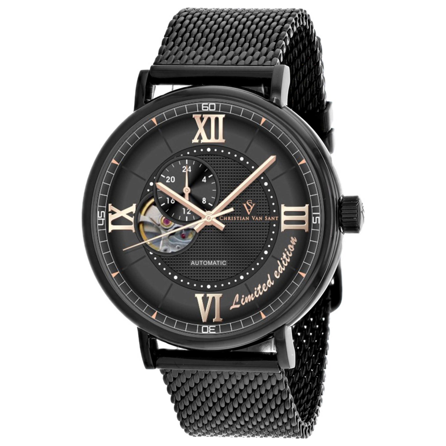 Front view of Christian Van Sant Somptueuse Men's Automatic Watch CV1144
