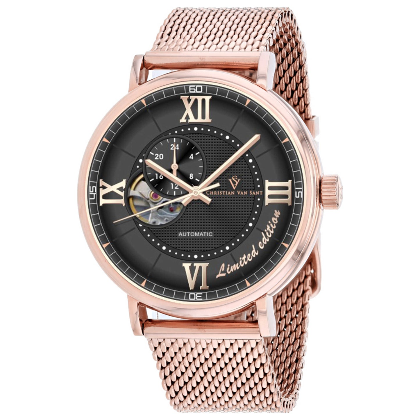 Front view of Christian Van Sant Somptueuse Men's Automatic Watch CV1146