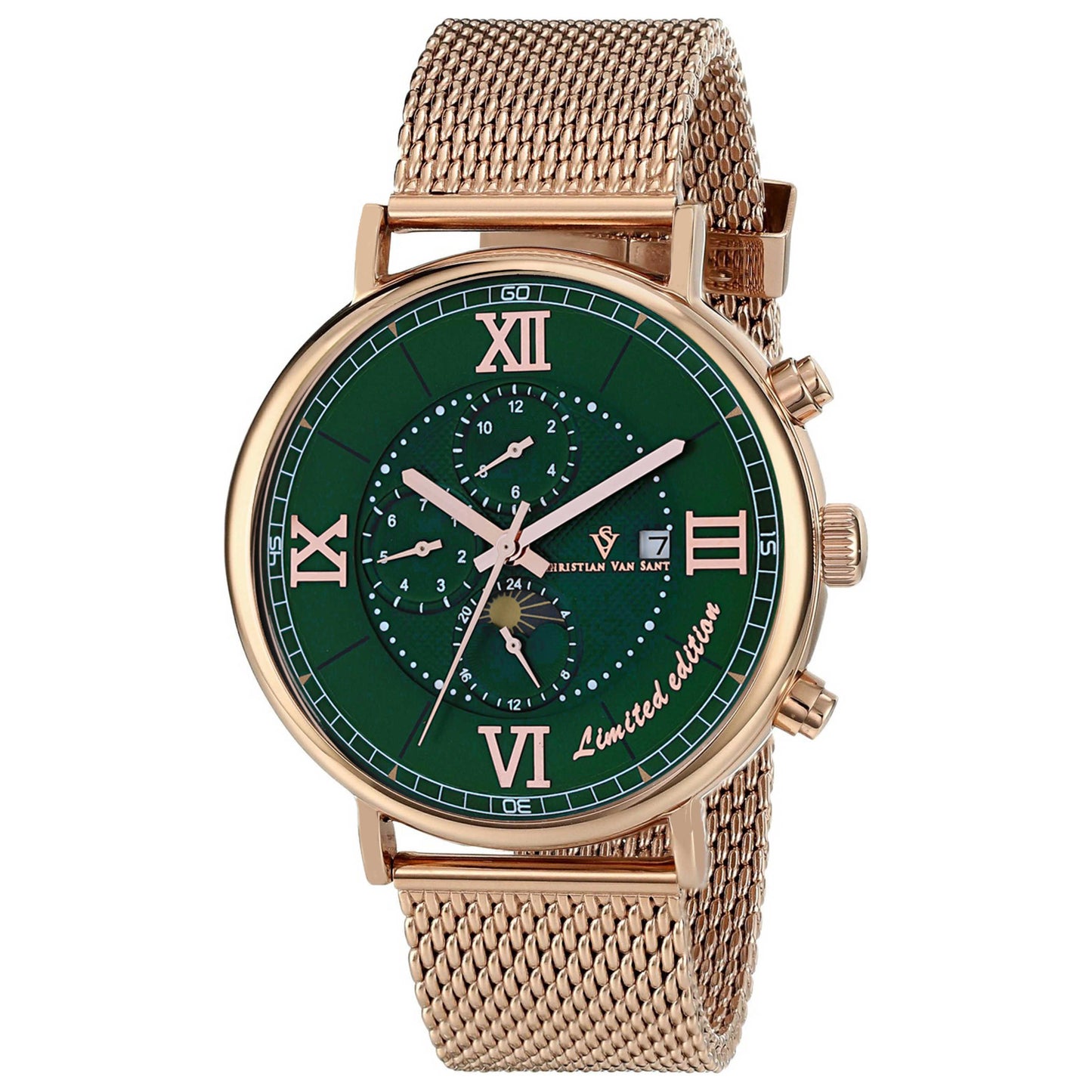 Front view of Christian Van Sant Somptueuse LTD Men's Automatic Watch CV1156