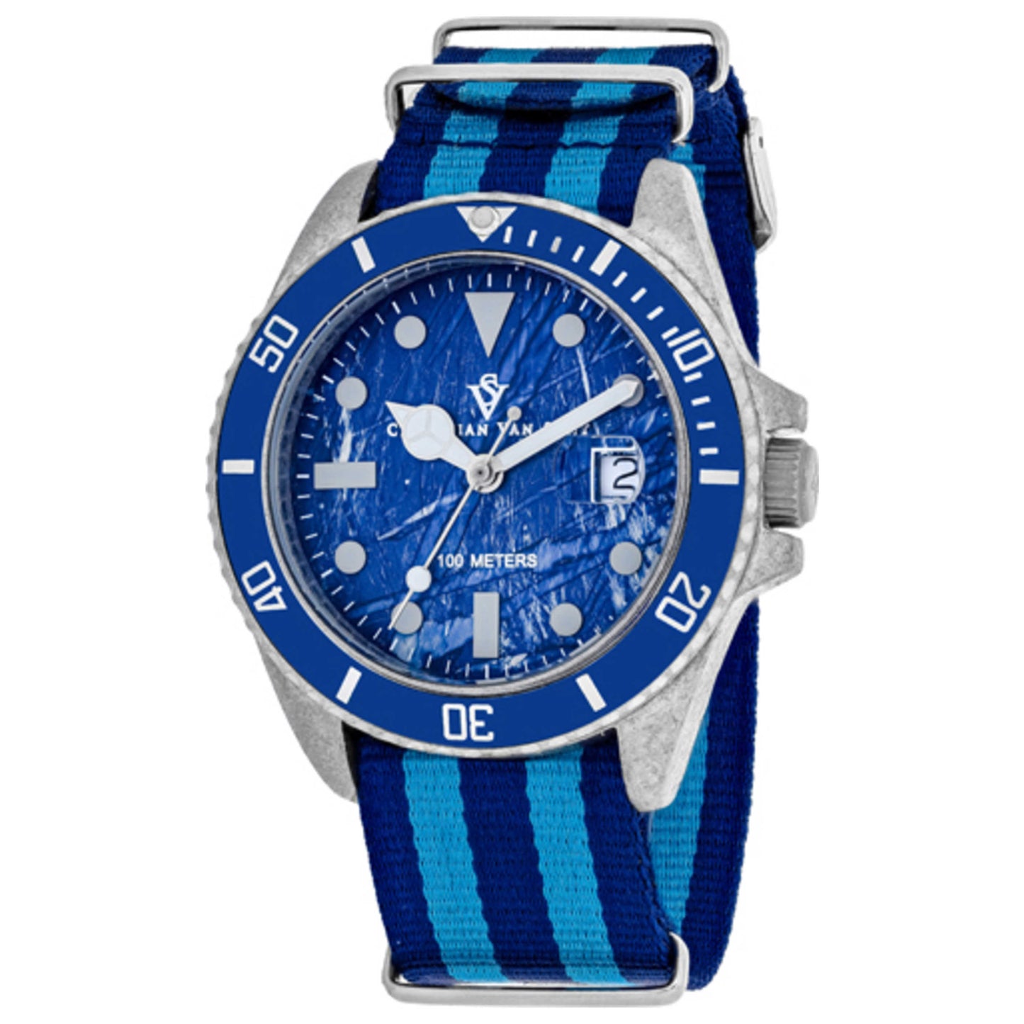 Front view of Christian Van Sant Montego Vintage Men's Quartz Watch CV5103NBLB