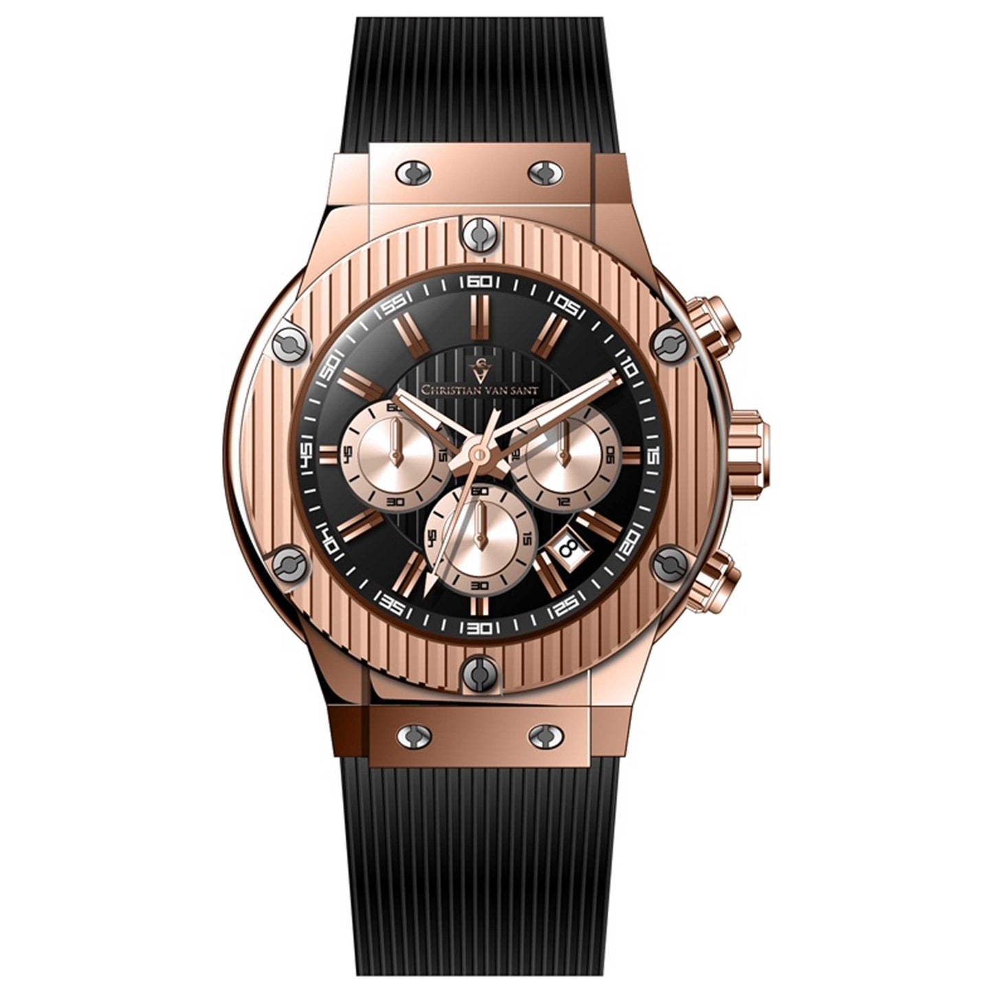 Front view of Christian Van Sant Monarchy Men's Quartz Watch CV8146