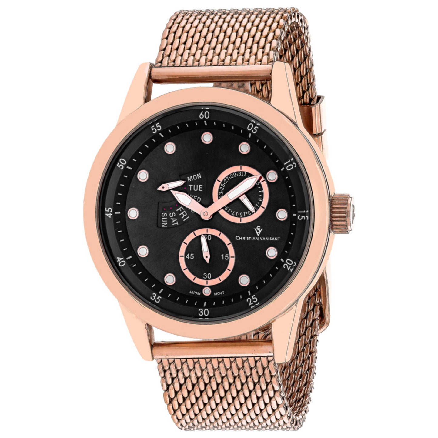 Front view of Christian Van Sant Rio Men's Quartz Watch CV8714
