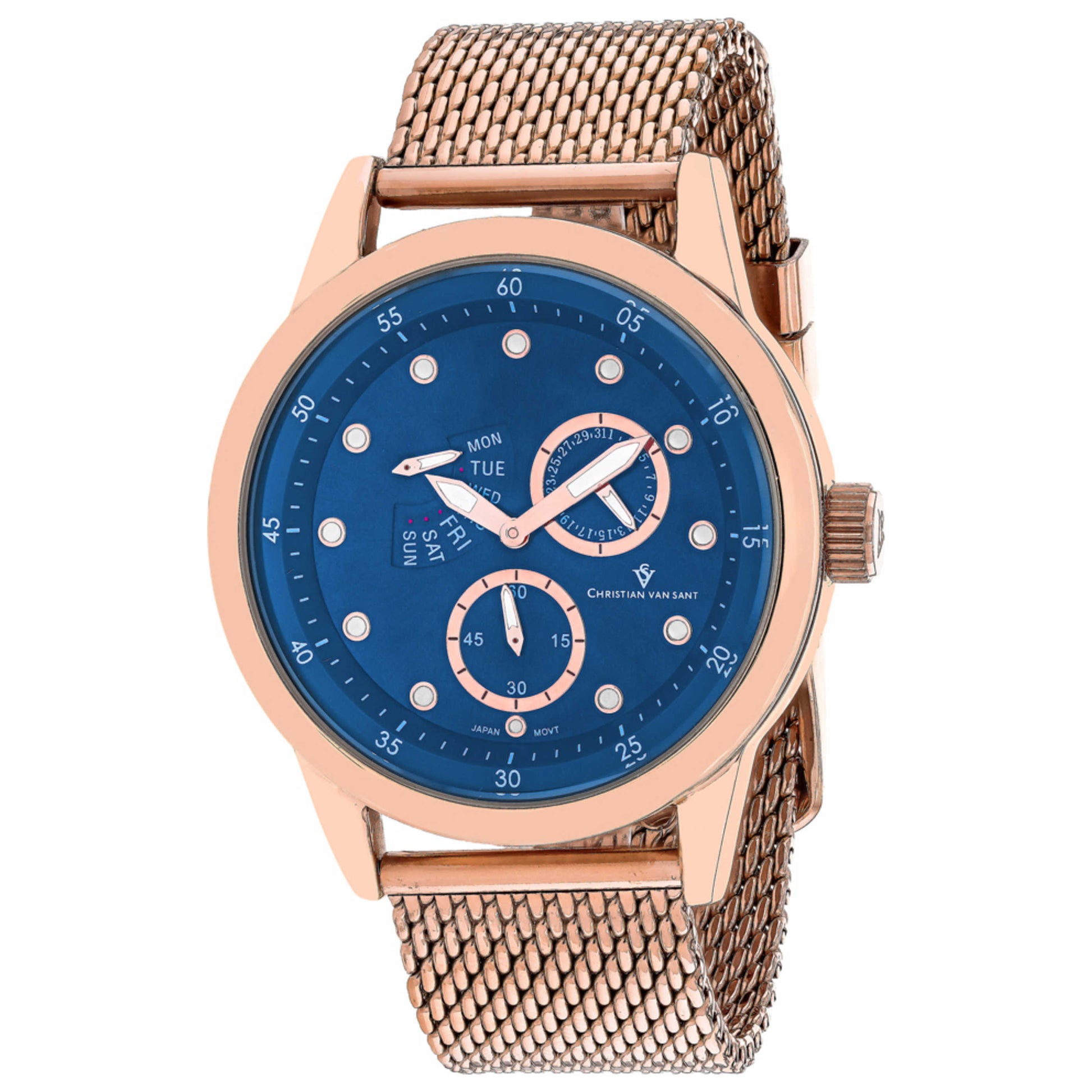 Front view of Christian Van Sant Rio Men's Quartz Watch CV8715