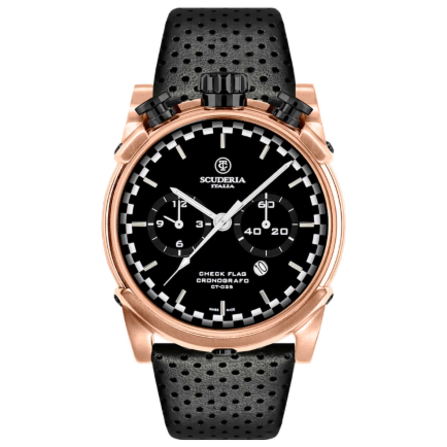 Front view of CT Scuderia Check Flag Men's Quartz Watch CW1013619