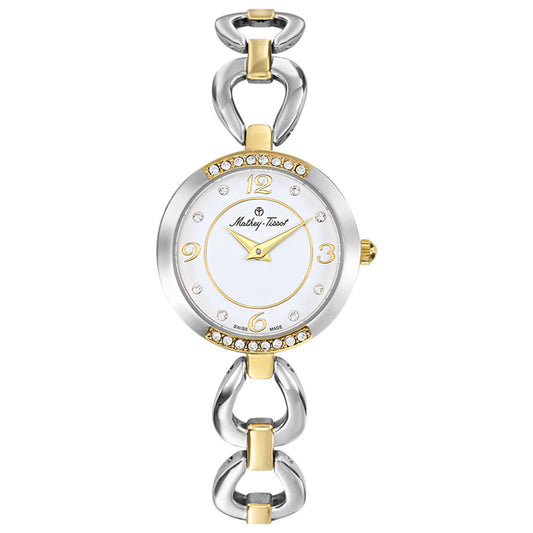 Front view of Mathey Tissot Fleury 1496 Women's Quartz Watch D1496BYI