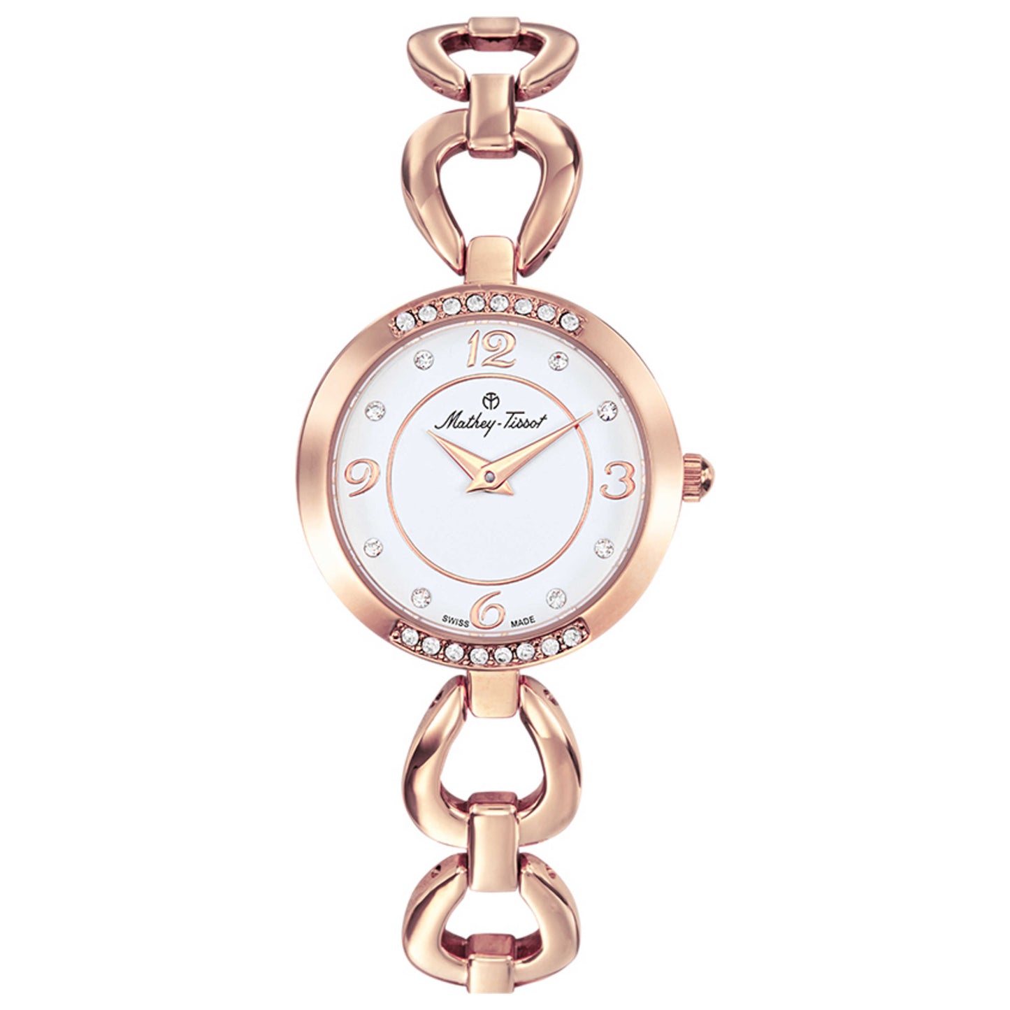 Front view of Mathey Tissot Fleury 1496 Women's Quartz Watch D1496PI