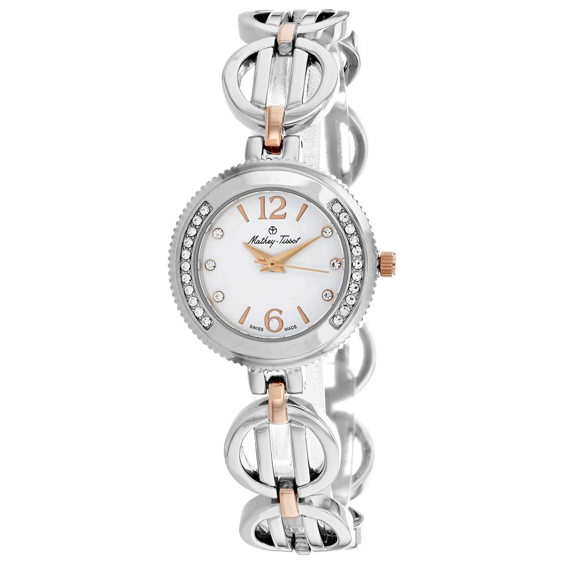 Front view of Mathey Tissot Fleury 1496 Women's Quartz Watch D2581BI