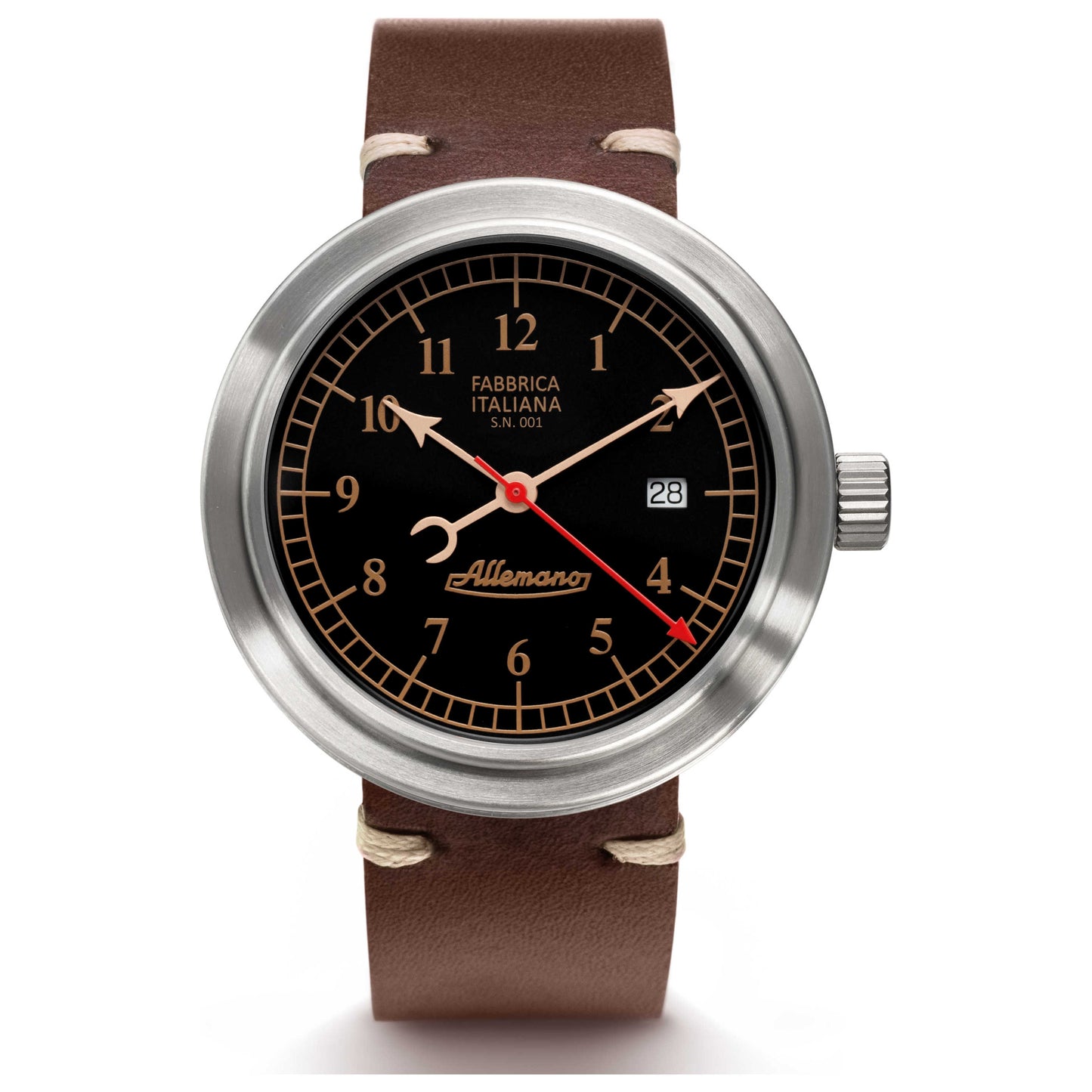Front view of Allemano 1919 Day Men's Automatic Watch DAYA1919NPPB