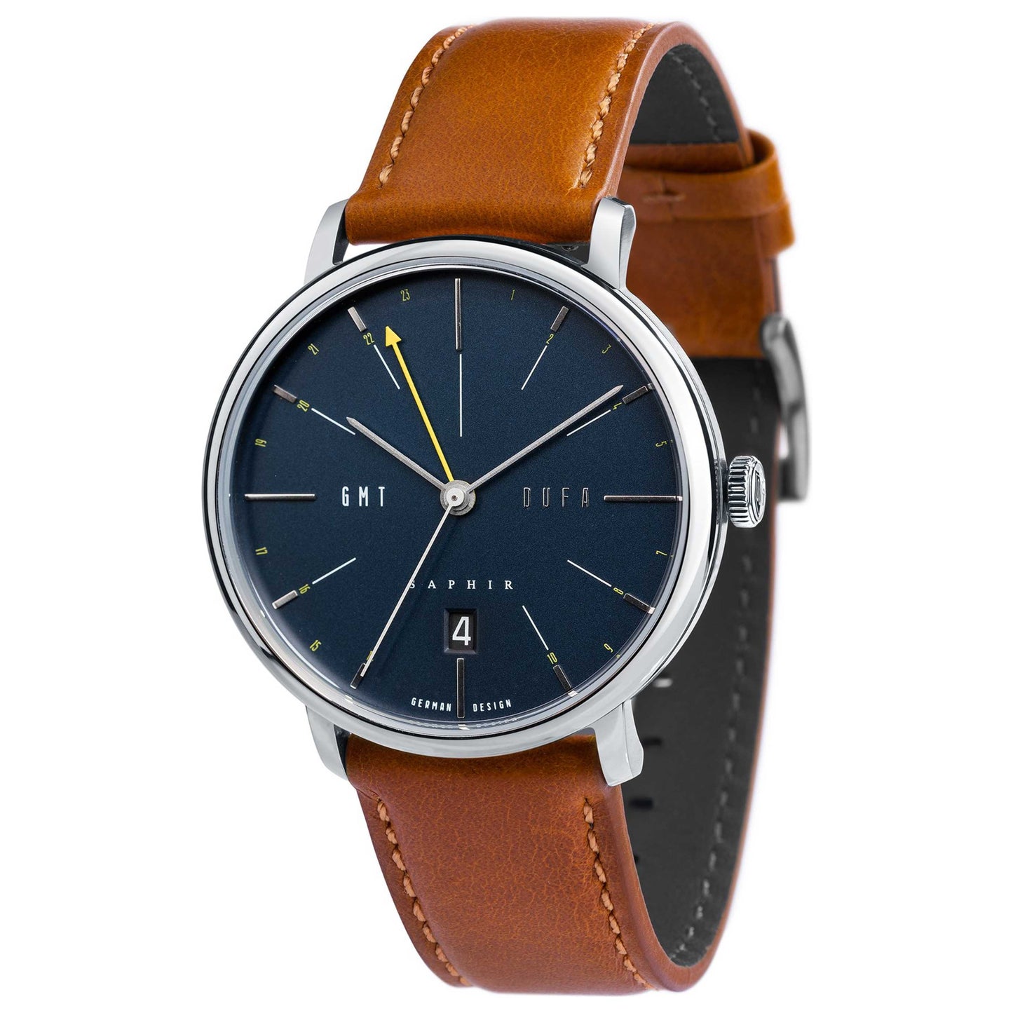 Front view of DuFa Saphir Men's Quartz Watch DF-9030-04