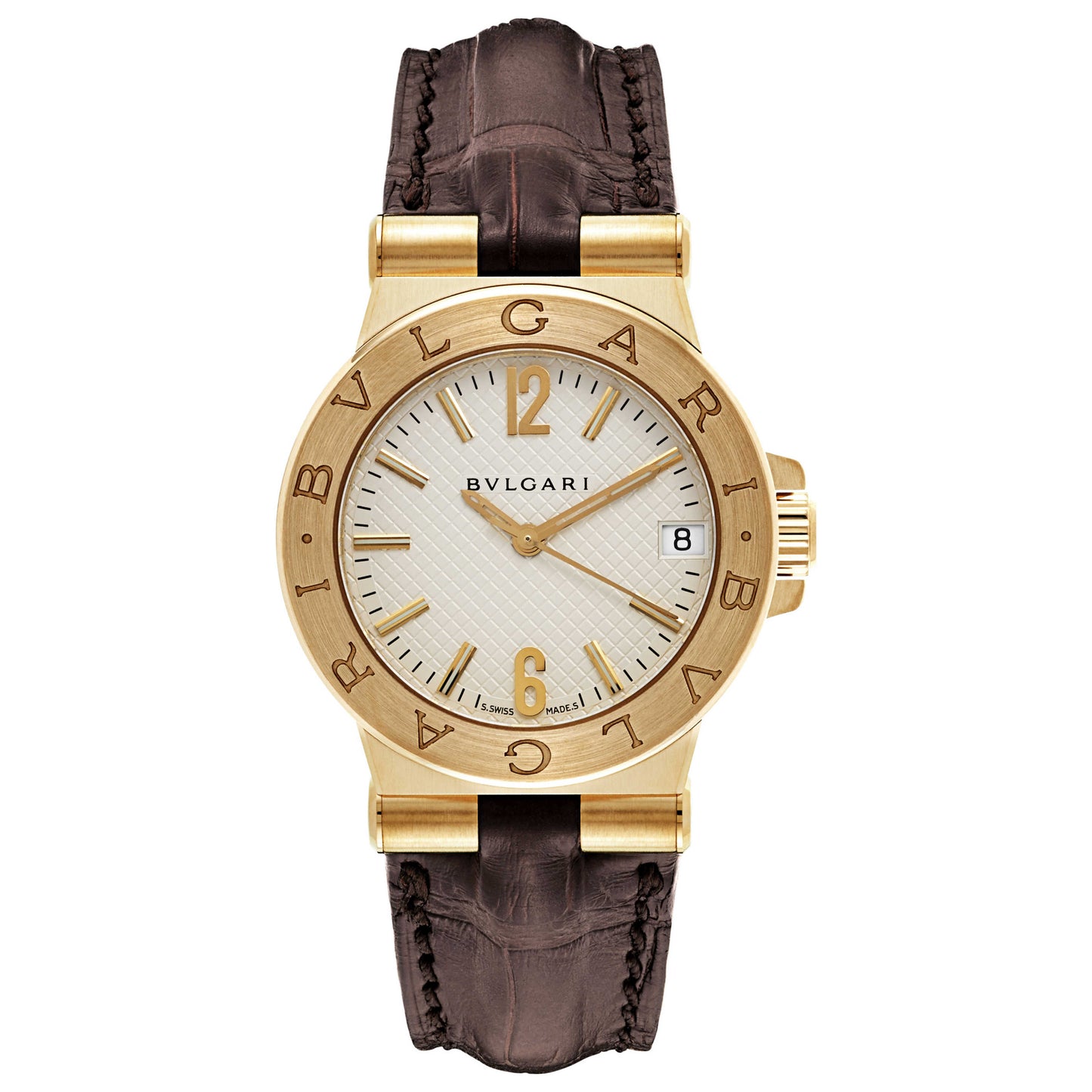 Front view of Bulgari Diagono Women's Swiss Quartz (Battery-Powered) Watch DG29C6GLD