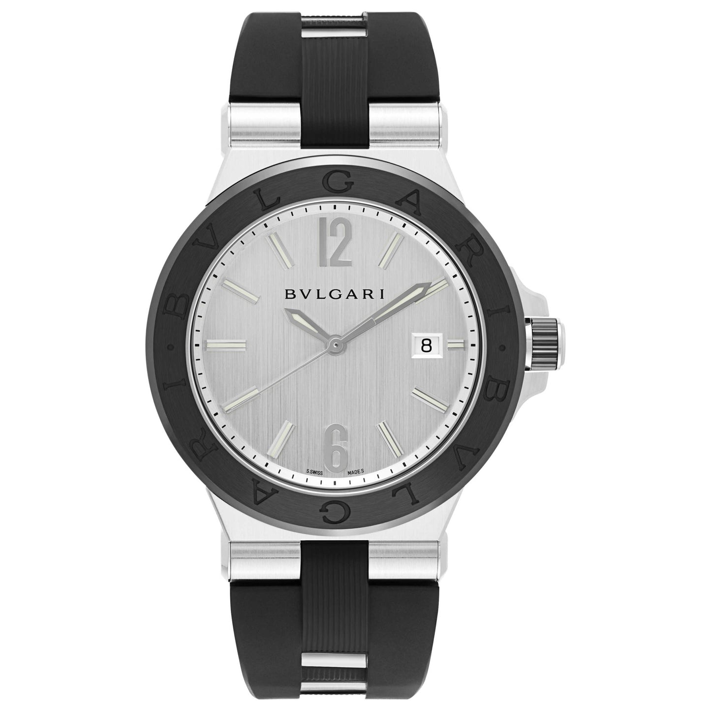 Front view of Bulgari Diagono Men's Automatic Watch DG42C6SCVD