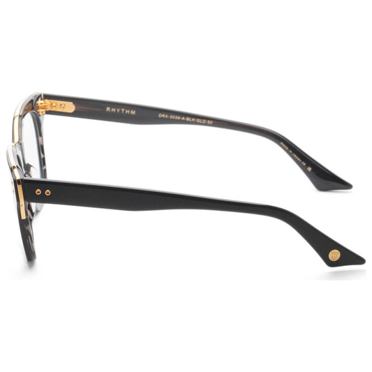 Left view of Dita Rhythm Men's Opticals DRX-3039-A-BLK-GLD-50-Z